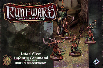 Spirit Games (Est. 1984) - Supplying role playing games (RPG), wargames rules, miniatures and scenery, new and traditional board and card games for the last 20 years sells Runewars Miniatures Game: Latari Elves Infantry Command Unit Upgrade Expansion
