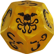 Spirit Games (Est. 1984) - Supplying role playing games (RPG), wargames rules, miniatures and scenery, new and traditional board and card games for the last 20 years sells Cthulhu Dice Game (Gold Pearl and Black) by 