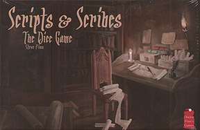 Spirit Games (Est. 1984) - Supplying role playing games (RPG), wargames rules, miniatures and scenery, new and traditional board and card games for the last 20 years sells Scripts and Scribes: The Dice Game
