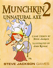 Spirit Games (Est. 1984) - Supplying role playing games (RPG), wargames rules, miniatures and scenery, new and traditional board and card games for the last 20 years sells Munchkin Expansion 2: Unnatural Axe Colour Edition by 