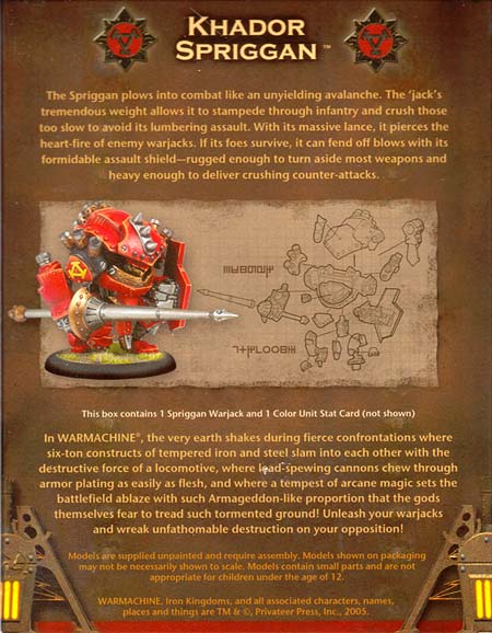 Spirit Games (Est. 1984) - Supplying role playing games (RPG), wargames rules, miniatures and scenery, new and traditional board and card games for the last 20 years sells [PIP33039] Khador Spriggan Heavy Warjack by 