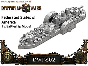 Spirit Games (Est. 1984) - Supplying role playing games (RPG), wargames rules, miniatures and scenery, new and traditional board and card games for the last 20 years sells [DWFS02] Federated States of America Independence Class Battleship (1) by 