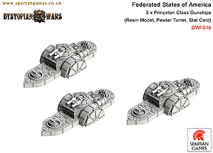 Spirit Games (Est. 1984) - Supplying role playing games (RPG), wargames rules, miniatures and scenery, new and traditional board and card games for the last 20 years sells [DWFS16] Federated States of America Princeton Class Gunship (3) by 
