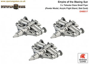 Spirit Games (Est. 1984) - Supplying role playing games (RPG), wargames rules, miniatures and scenery, new and traditional board and card games for the last 20 years sells [DWBS17] Empire of the Blazing Sun Tetsubo Class Small Flyer (3) by 