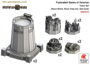 Spirit Games (Est. 1984) - Supplying role playing games (RPG), wargames rules, miniatures and scenery, new and traditional board and card games for the last 20 years sells [DWFS19] Federated States of America Tower Set (2) by 