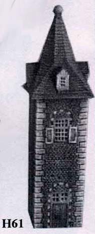 Spirit Games (Est. 1984) - Supplying role playing games (RPG), wargames rules, miniatures and scenery, new and traditional board and card games for the last 20 years sells [H61] Bruges Tower with chamfered spire with four ridged roof dormers by 