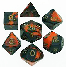 Spirit Games (Est. 1984) - Supplying role playing games (RPG), wargames rules, miniatures and scenery, new and traditional board and card games for the last 20 years sells Oblivion Dice Set: Orange