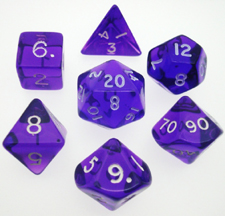 Spirit Games (Est. 1984) - Supplying role playing games (RPG), wargames rules, miniatures and scenery, new and traditional board and card games for the last 20 years sells Gem Dice Set: Purple