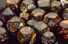 Spirit Games (Est. 1984) - Supplying role playing games (RPG), wargames rules, miniatures and scenery, new and traditional board and card games for the last 20 years sells Lustrous Dice Brick: Gold with Silver (12mm)
