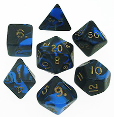 Spirit Games (Est. 1984) - Supplying role playing games (RPG), wargames rules, miniatures and scenery, new and traditional board and card games for the last 20 years sells Oblivion Dice Set: Blue
