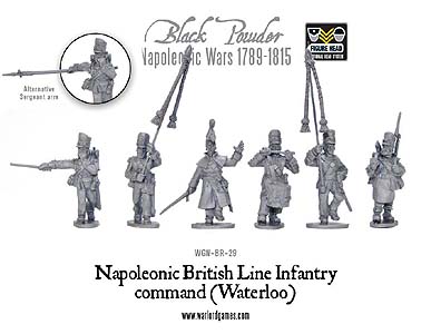 Spirit Games (Est. 1984) - Supplying role playing games (RPG), wargames rules, miniatures and scenery, new and traditional board and card games for the last 20 years sells [WGN-BRI-29] Waterloo British Line Infantry Command