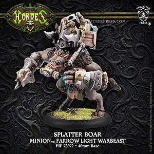 Spirit Games (Est. 1984) - Supplying role playing games (RPG), wargames rules, miniatures and scenery, new and traditional board and card games for the last 20 years sells [PIP75072] Minions Splatter Boar Farrow Light Warbeast (plastic)