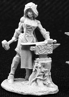 Spirit Games (Est. 1984) - Supplying role playing games (RPG), wargames rules, miniatures and scenery, new and traditional board and card games for the last 20 years sells [03803] Laril Silverhand, Female Elven Blacksmith