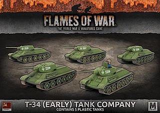Spirit Games (Est. 1984) - Supplying role playing games (RPG), wargames rules, miniatures and scenery, new and traditional board and card games for the last 20 years sells [SBX39] T-34 (Early) Tank Company (Soviet)