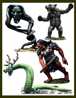 Spirit Games (Est. 1984) - Supplying role playing games (RPG), wargames rules, miniatures and scenery, new and traditional board and card games for the last 20 years sells [CC-66003] Iroquoian Spirit Creatures