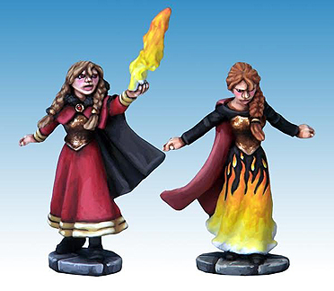 Spirit Games (Est. 1984) - Supplying role playing games (RPG), wargames rules, miniatures and scenery, new and traditional board and card games for the last 20 years sells [FW6001] Female Elementalist Wizard and Apprentice