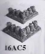 Spirit Games (Est. 1984) - Supplying role playing games (RPG), wargames rules, miniatures and scenery, new and traditional board and card games for the last 20 years sells [16AC5] Two corner strips of gabions each 55mm long