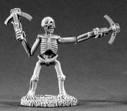 Spirit Games (Est. 1984) - Supplying role playing games (RPG), wargames rules, miniatures and scenery, new and traditional board and card games for the last 20 years sells [02210] Skeleton with 2 crossbows