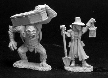 Spirit Games (Est. 1984) - Supplying role playing games (RPG), wargames rules, miniatures and scenery, new and traditional board and card games for the last 20 years sells [02845] Townsfolk VI - Gravedigger and Henchman (2)