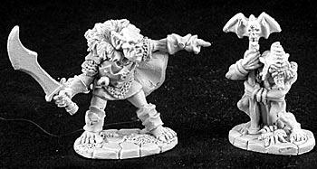 Spirit Games (Est. 1984) - Supplying role playing games (RPG), wargames rules, miniatures and scenery, new and traditional board and card games for the last 20 years sells [02876] Goblin Leader and Shaman (2)