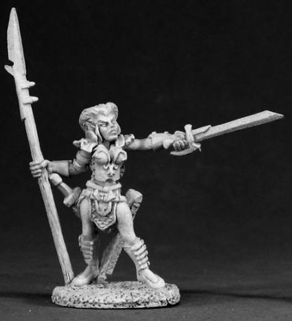 Spirit Games (Est. 1984) - Supplying role playing games (RPG), wargames rules, miniatures and scenery, new and traditional board and card games for the last 20 years sells [03015] Maeral, Female Elf with spear