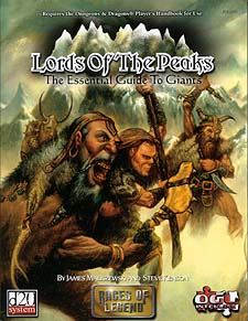 Spirit Games (Est. 1984) - Supplying role playing games (RPG), wargames rules, miniatures and scenery, new and traditional board and card games for the last 20 years sells Lords of the Peaks: The Essential Guide to Giants