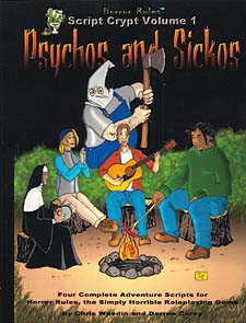 Spirit Games (Est. 1984) - Supplying role playing games (RPG), wargames rules, miniatures and scenery, new and traditional board and card games for the last 20 years sells Script Crypt Volume 1: Psychos and Sickos