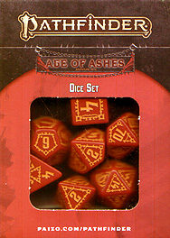 Spirit Games (Est. 1984) - Supplying role playing games (RPG), wargames rules, miniatures and scenery, new and traditional board and card games for the last 20 years sells Pathfinder Age of Ashes Dice Set
