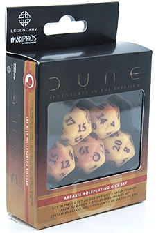 Spirit Games (Est. 1984) - Supplying role playing games (RPG), wargames rules, miniatures and scenery, new and traditional board and card games for the last 20 years sells Dune Arrakis Roleplaying Dice Set