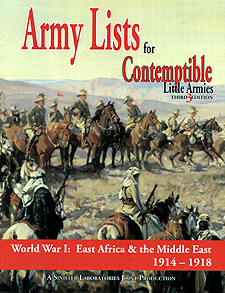 Spirit Games (Est. 1984) - Supplying role playing games (RPG), wargames rules, miniatures and scenery, new and traditional board and card games for the last 20 years sells Contemptible Little Armies Army Lists Part 2: East Africa and the Middle East